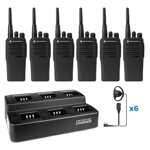 6 pack digital radio with charger and earpiece