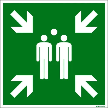 Emergency sign assembly point