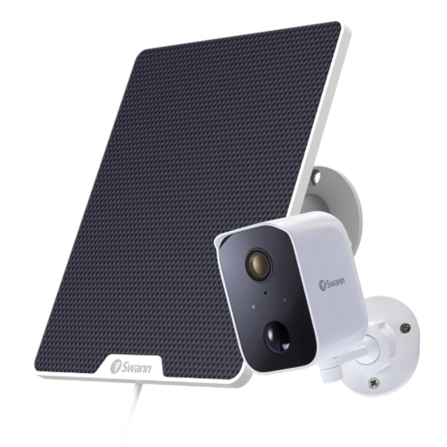 Wireless security with solar charging panel camera